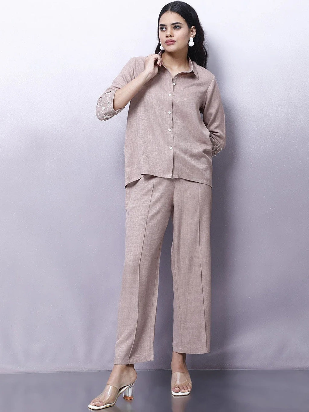 Embellished Shirt With Trouser Co-Ords