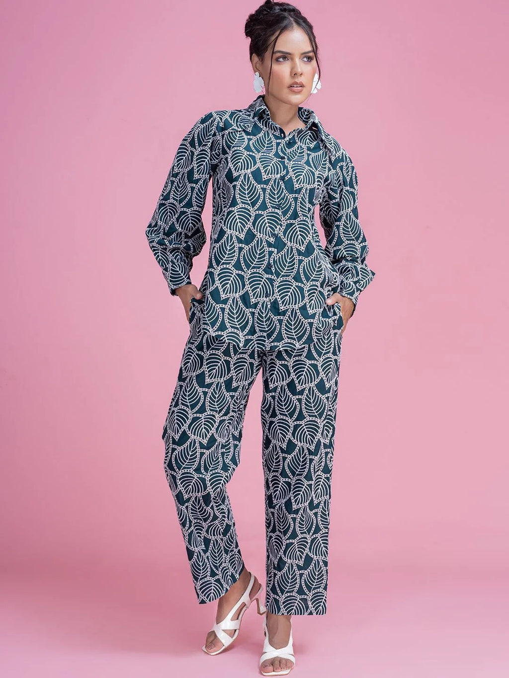 Embroidered Pure Cotton Schiffli Shirt & Trouser