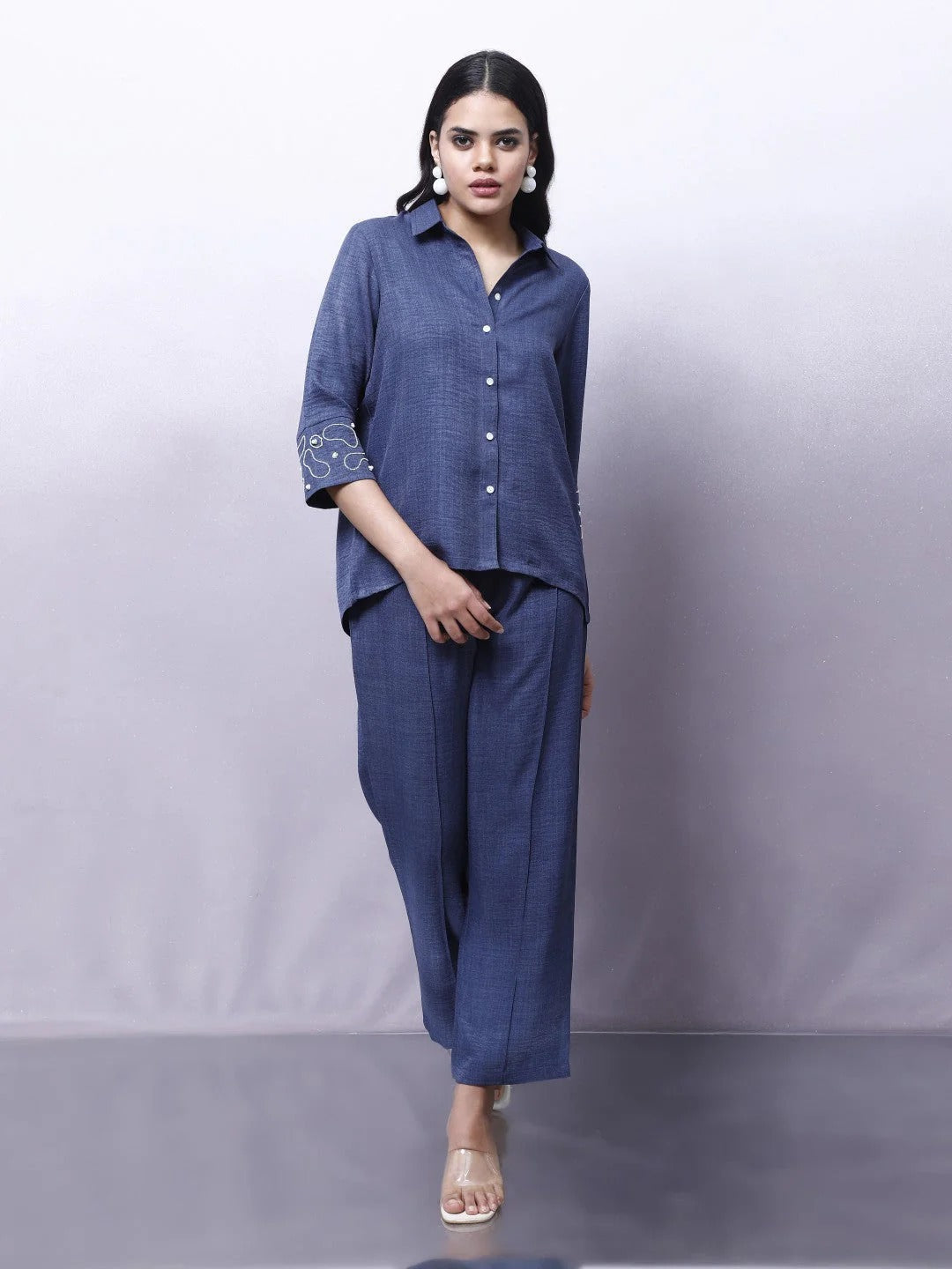 Embellished Shirt With Trouser Co-Ords