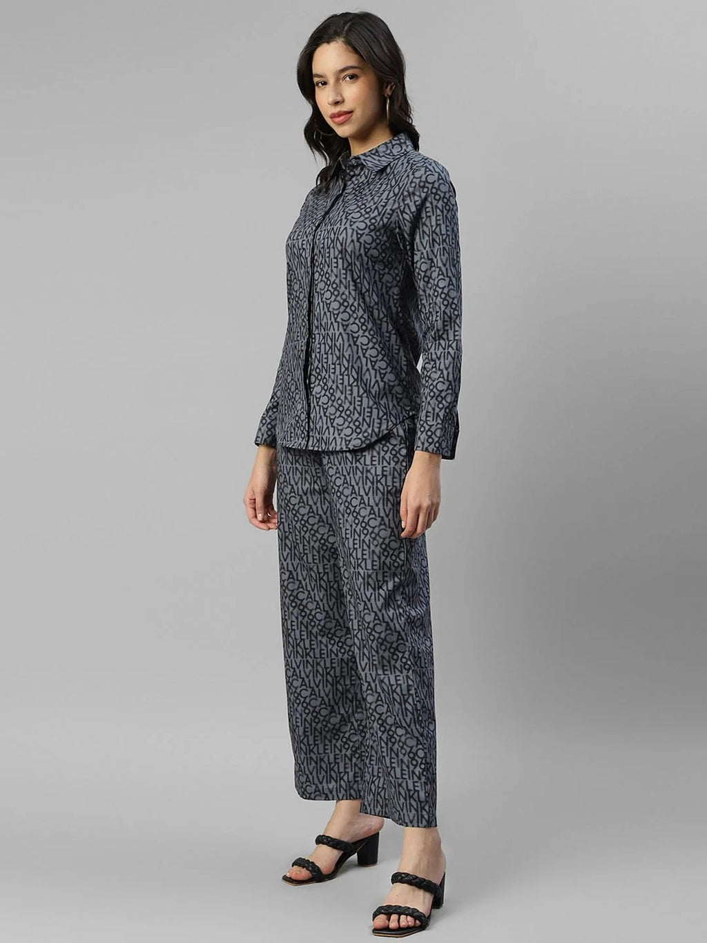Alphabetic Printed Women Shirt with Pant Co-Ord