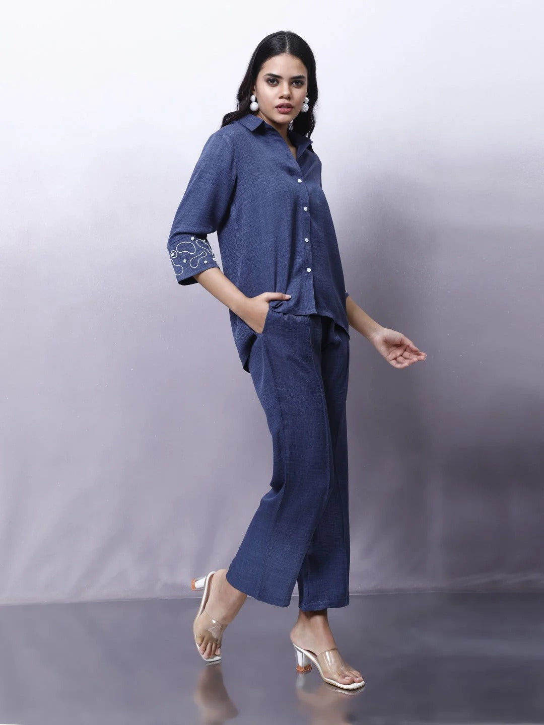 Embellished Shirt With Trouser Co-Ords