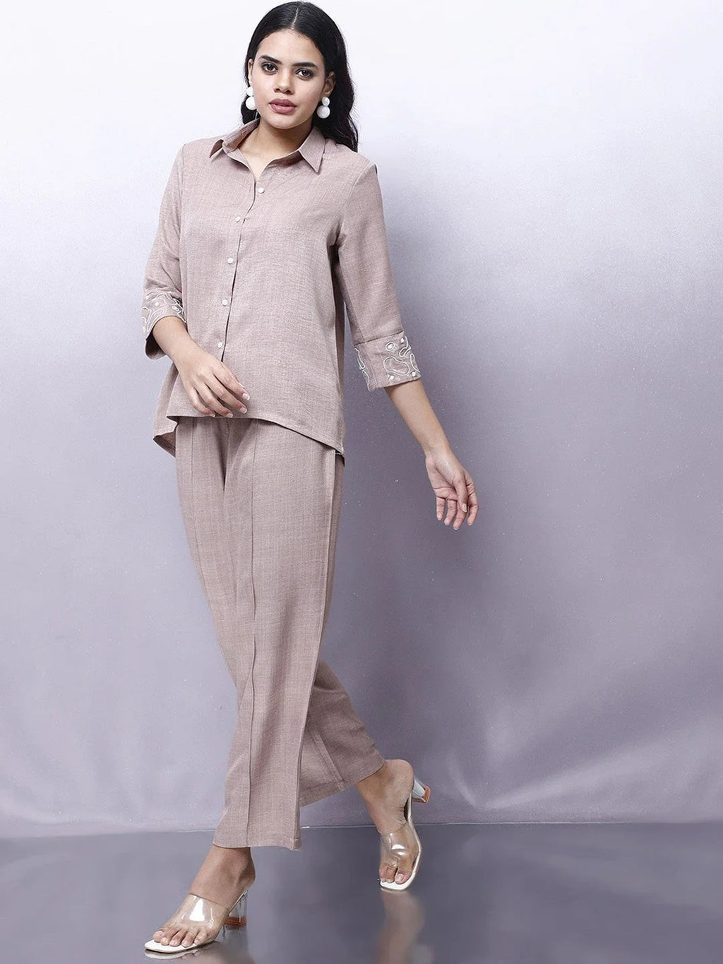 Embellished Shirt With Trouser Co-Ords