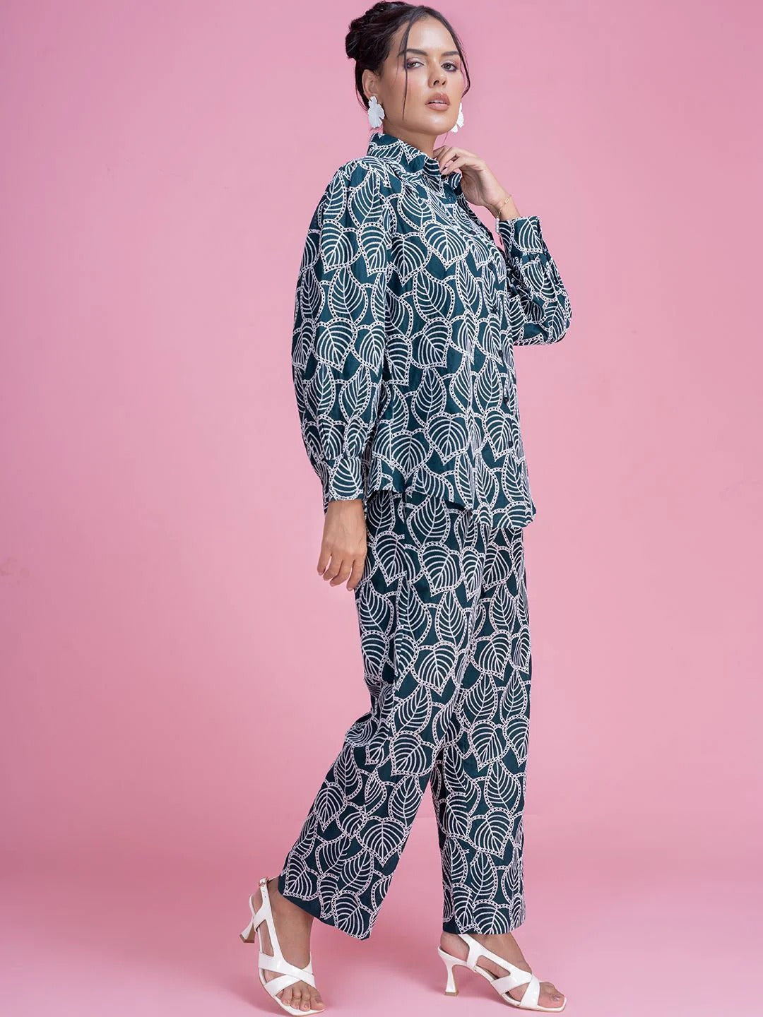 Embroidered Pure Cotton Schiffli Shirt & Trouser