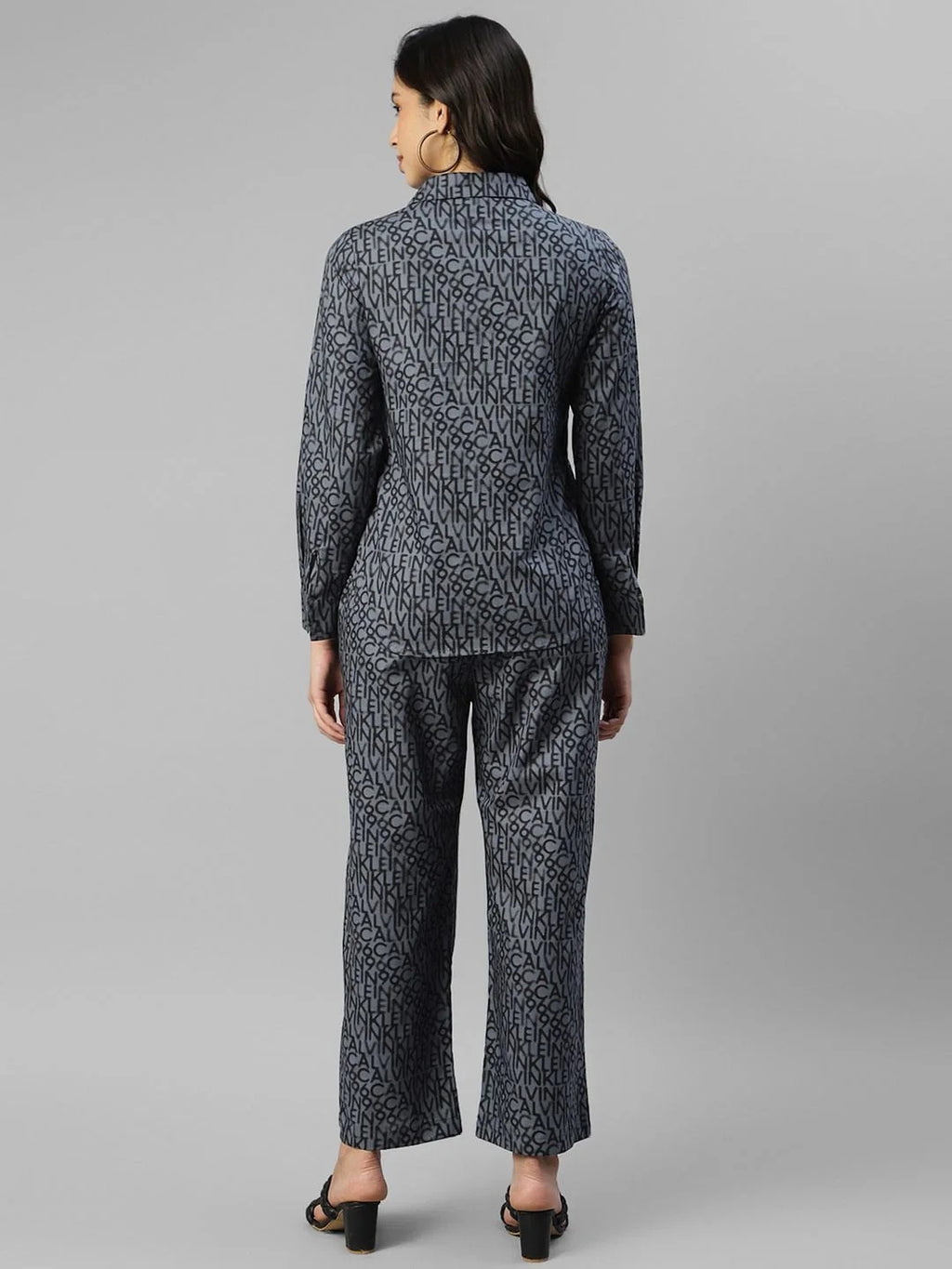 Alphabetic Printed Women Shirt with Pant Co-Ord