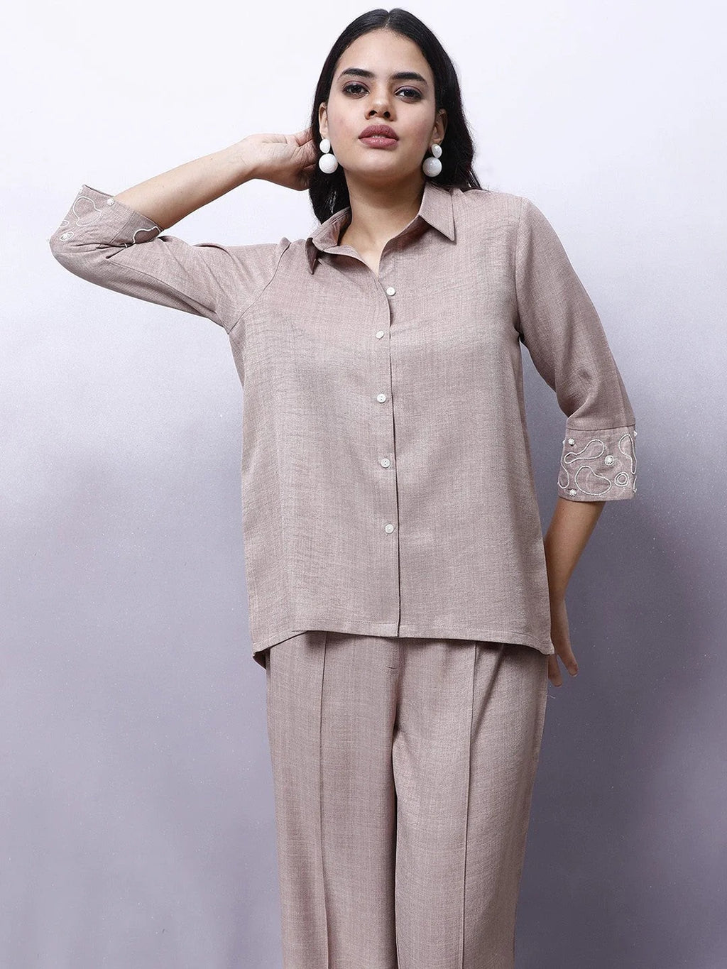 Embellished Shirt With Trouser Co-Ords