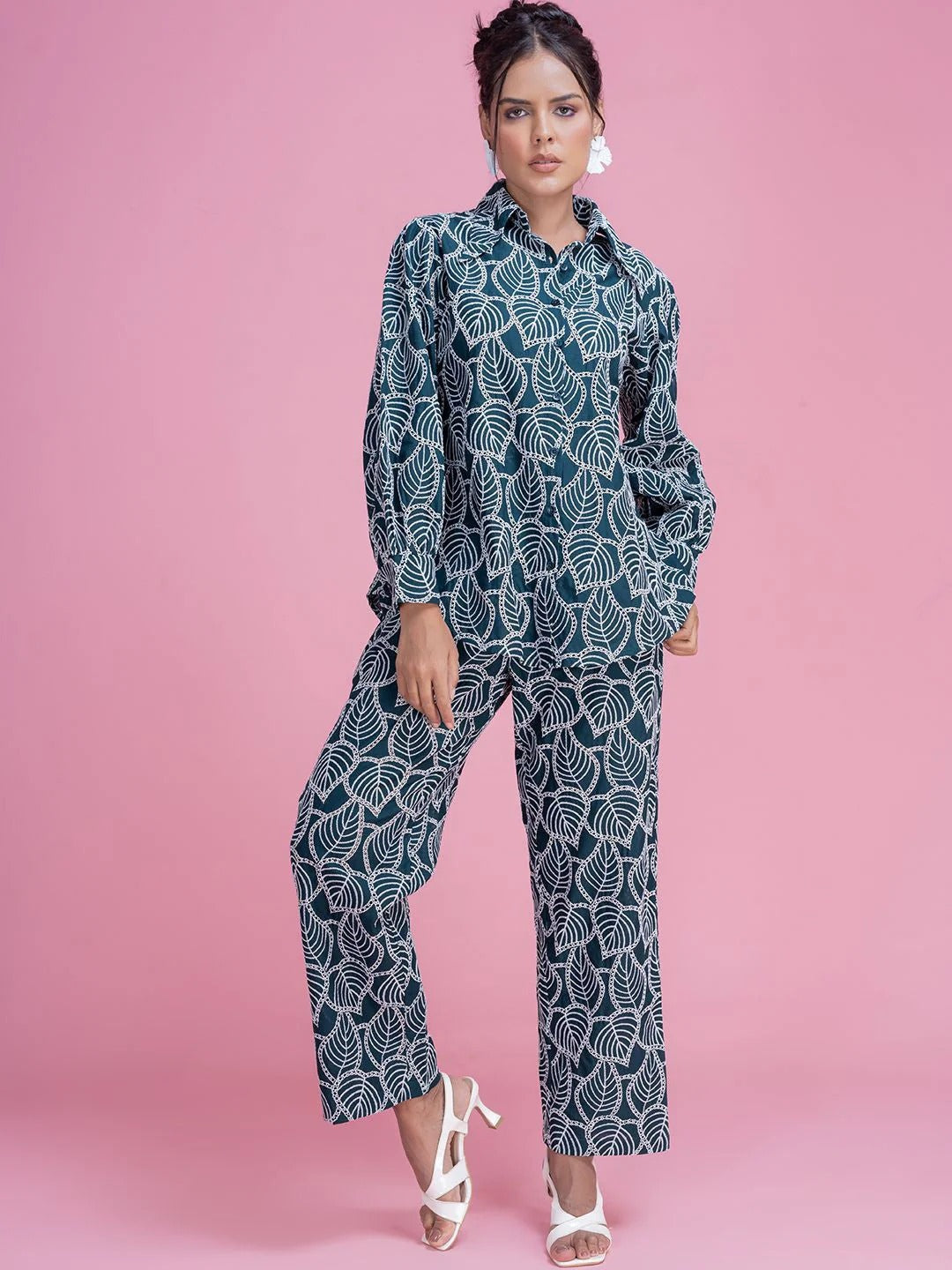 Embroidered Pure Cotton Schiffli Shirt & Trouser