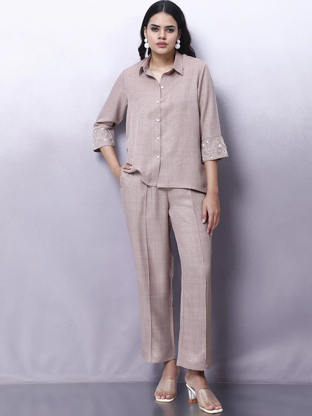 Embellished Shirt With Trouser Co-Ords