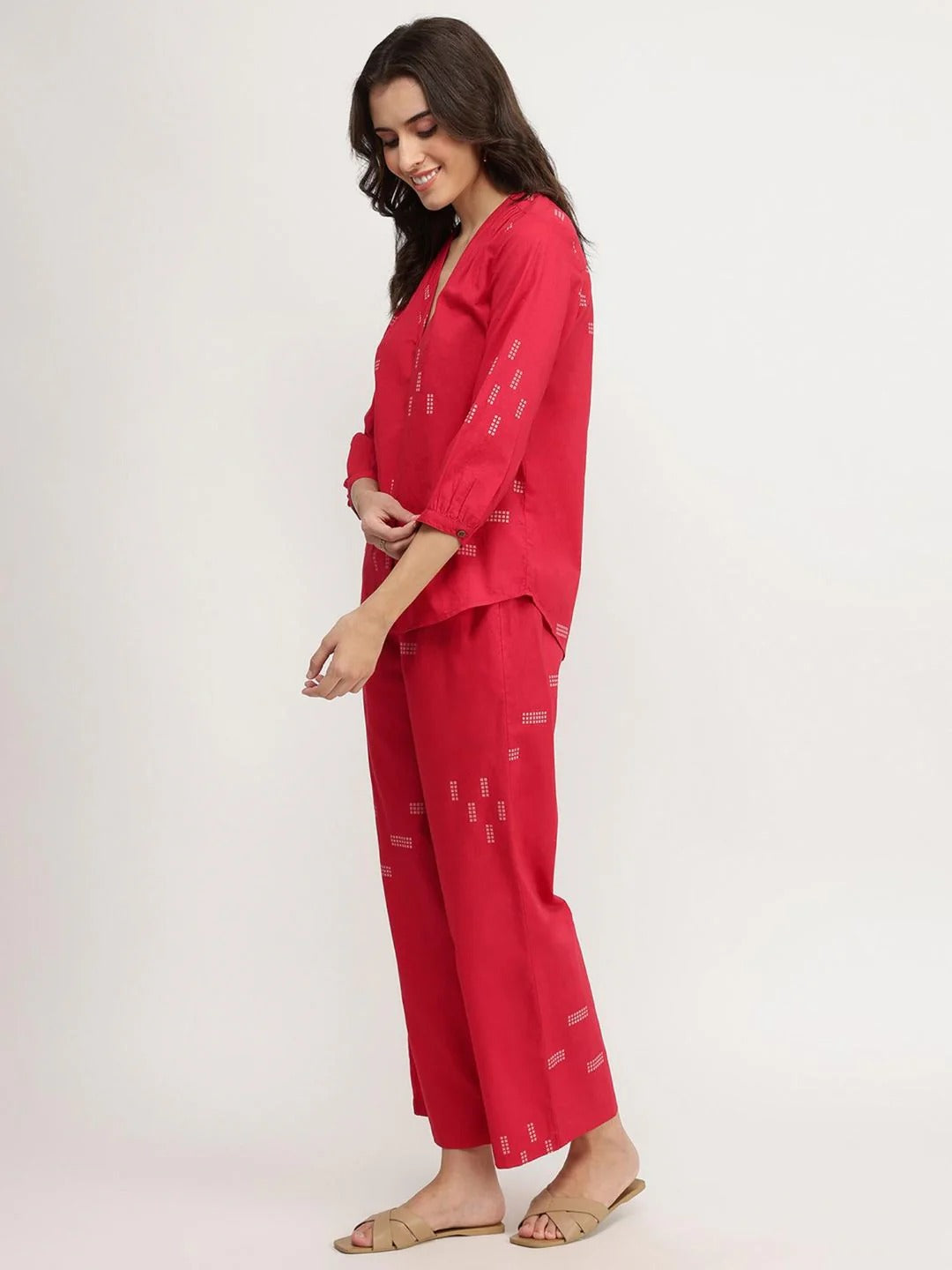 Cotton Geometric Print Co-Ord Set